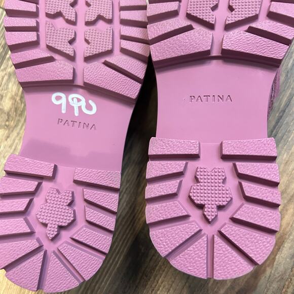 Portland Leather Patina Zoe Chunky Loafers Shoes Foxglove Pink 6 Suede y2k - Picture 9 of 10